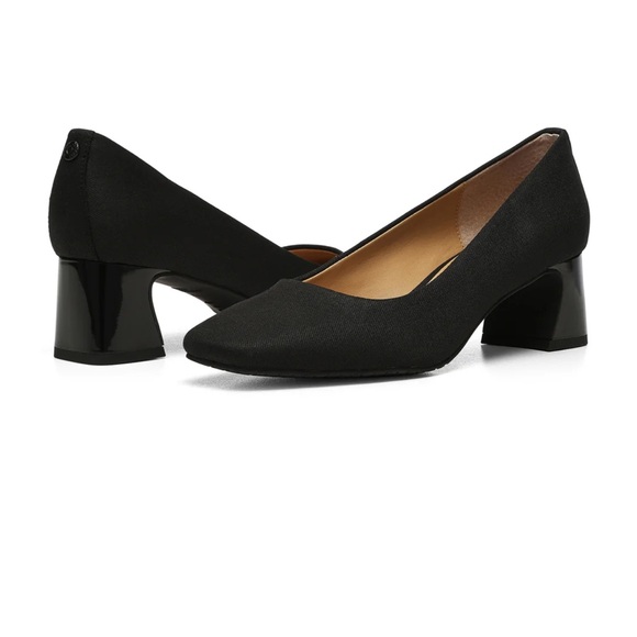 NYDJ Fay Stretch Pumps In BlackLast™ Denim Heel Comfort Work Shoes Sz 7.5 - Picture 14 of 14